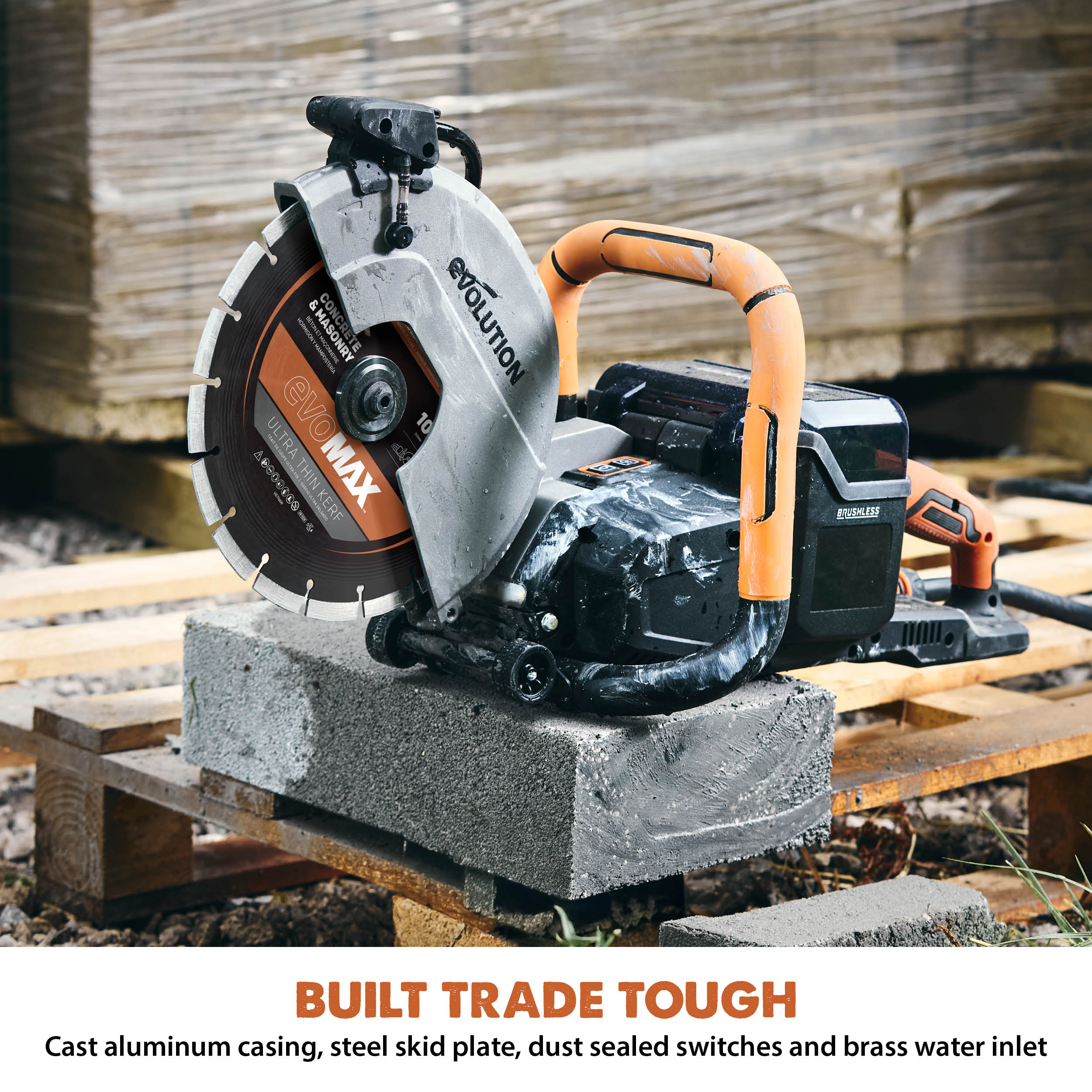 Evolution Cordless R10DCT-Li | 10 In. | Concrete Saw | Automatic Water-Fed Dust Suppression | Premium Thin Kerf Diamond Blade Included - Image 12