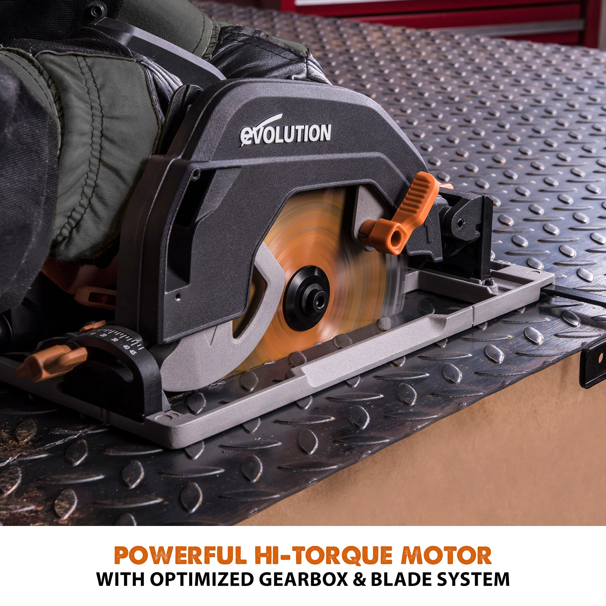 Evolution R185CCSX: Multi-Material Cutting Circular Saw 7-1/4 in. Blade With 3ft, 4in. Track Included - Image 9